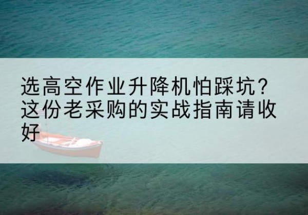 沂南高空作业升降机厂家推荐-选高空作业升降机怕踩坑？这份老采购的实战指南请收好